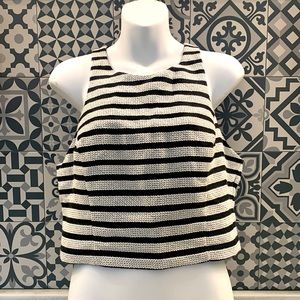 *EXPRESS* TWEED ZIP UP CROP TOP . NWOT